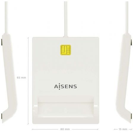Aisens Lector de Tarjeta Inteligente DNI ASCR-SN07-W Blanco